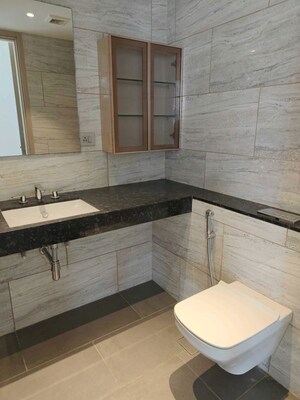 Bathroom in 3 BHK Apartment at Rustomjee Crown, Prabhadevi – for Sale