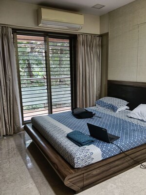 Bedroom in 3 BHK Apartment at Gajra Balaji Tower, Santacruz West – for Rent