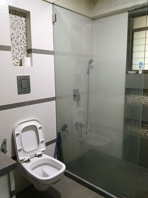 Bathroom in 3 BHK Apartment at Gajra Balaji Tower, Santacruz West – for Rent