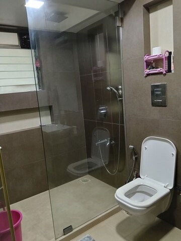 Bathroom in 3 BHK Apartment at Gajra Balaji Tower, Santacruz West – for Rent