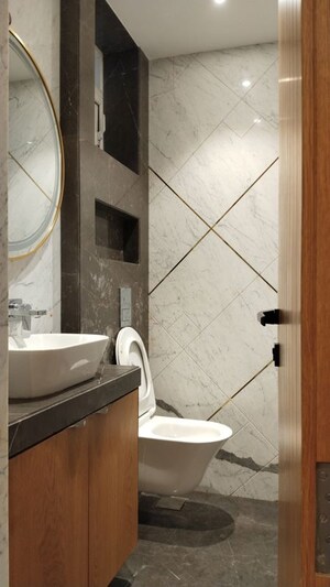 Bathroom in 3 BHK Apartment at Shivaji Park – for Rent