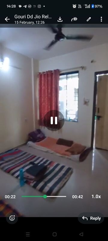 Living Room in 2 BHK Apartment at RK Lunkad Nisarg Raj, Thergaon – for Rent