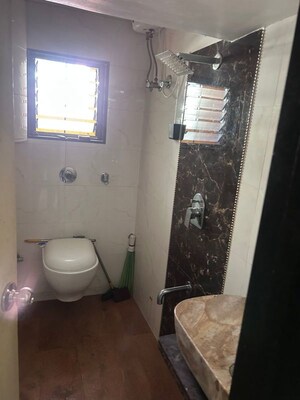 Bathroom in 3 BHK Apartment at Hyde Park CHS, Kharghar – for Rent