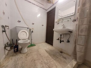 Bathroom in 3 BHK Builder Floor at Panchsheel Enclave – for Rent