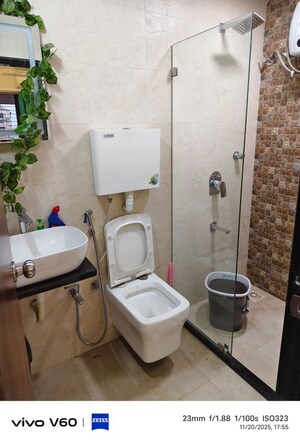 Bathroom in 2 BHK Apartment at Gajra Bhoomi Tower, Kharghar – for Rent