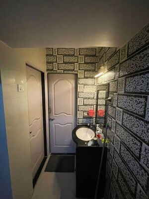 Bathroom in 2 BHK Apartment at Lake avenue CHS, Powai – for Rent
