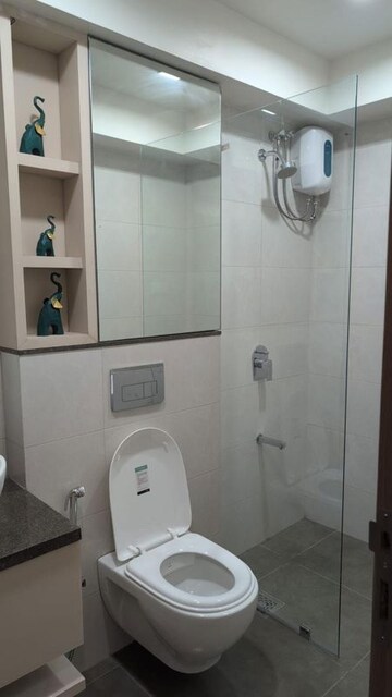 Bathroom in 2 BHK Apartment at Shapoorji Pallonji BKC 28, Bandra East – for Rent