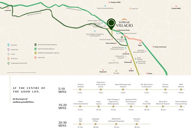 Map Location, supreme-villagio 4 Bedroom 4560 Sq.Ft. Villa In Somatane Pune 9985215