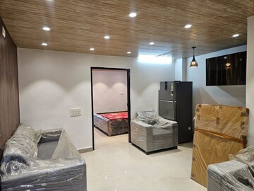 Living Room in 1 BHK Builder Floor at Maya Homes, Indrapuram – for Rent