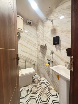 Bathroom in 1 BHK Apartment at Chattarpur – for Rent