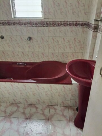 Bathroom in 2 BHK Apartment at Patil Raghukul Nagari CHS, Bopodi – for Rent