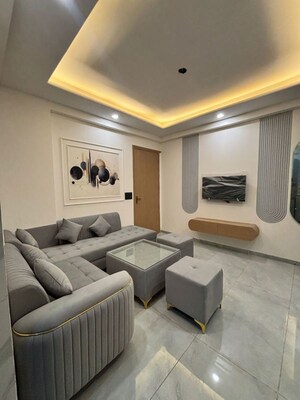 Living Room in 1 BHK Builder Floor at Dlf Cyber City, Sector 24 – for Rent