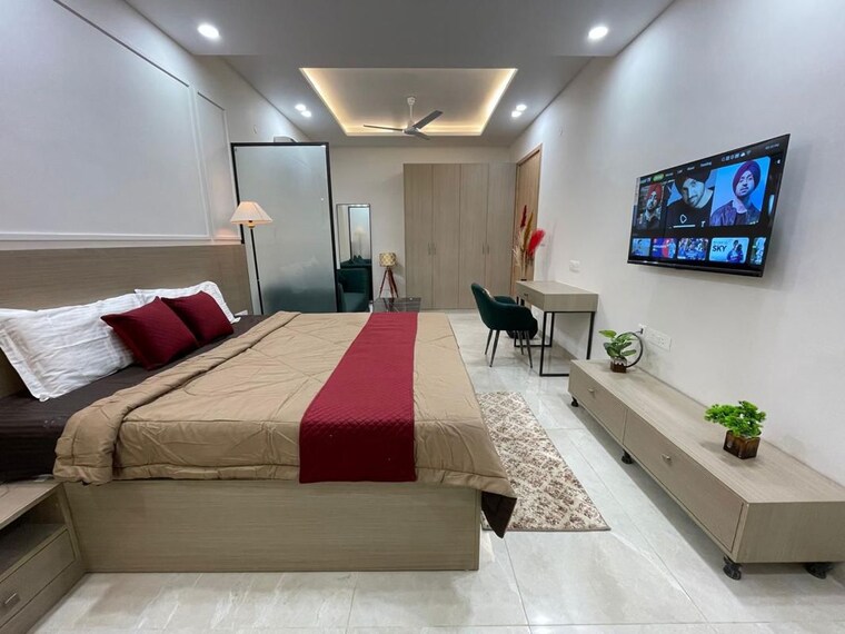 Bedroom, huda-market 1 Bedroom 700 Sq.Ft. Builder Floor In Sector 31 Gurgaon 9986455