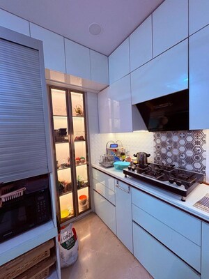 Kitchen in 3 BHK Apartment at Soham Crystal Spires, Thane West – for Sale