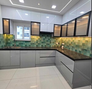 Kitchen in 3 BHK Apartment at Rajapushpa Provincia, Narsingi – for Rent