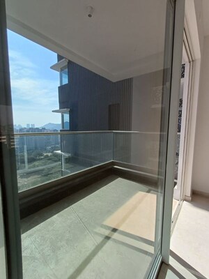 Balcony in 3 BHK Apartment at Courtyard by Narang Realty and The Wadhwa Group, Pokhran Road No Two – for Rent