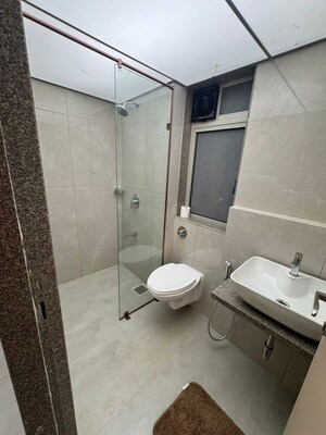 Bathroom in 3 BHK Apartment at Gemstar Nestle Apartments, Malad West – for Rent