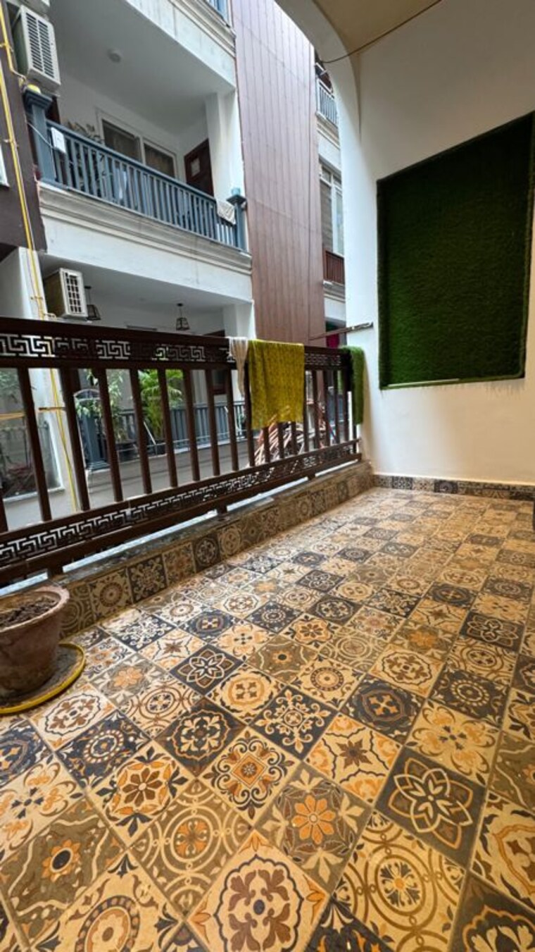 Balcony, palm-residency-chhatarpur 3 Bedroom 1200 Sq.Ft. Builder Floor In Rajpur Khurd Extension Delhi 9986590