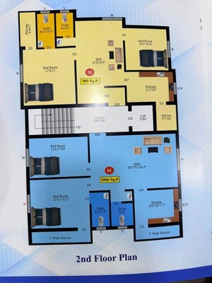 Floor Plan in 2 BHK Builder Floor at Irumbuliyur – for Sale