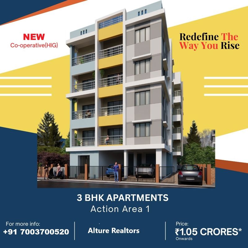 3 BHK + Pooja Room,Study Room Builder Floor For Sale in New Town Action Area 1