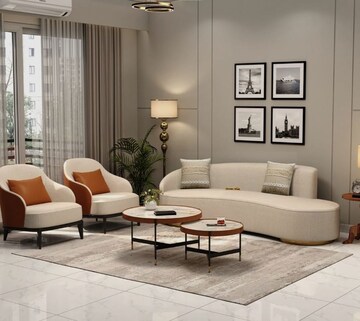 Living Room in 3 BHK Apartment at Nagla Road – for Sale