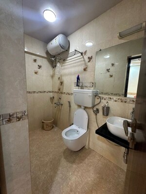 Bathroom in 2 BHK Apartment at Meghdhara CHS, Malad East – for Rent