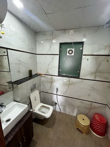 Bathroom in 3 BHK Builder Floor at Sushant Lok I – for Rent