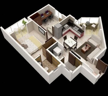 Floor Plan in 2 BHK Apartment at RD EL Homes, Baner – for Rent