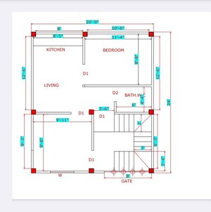 Floor Plan in 2 BHK Independent House at Raebareli Road – for Sale