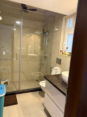 Bathroom in 3 BHK Apartment at Parsvnath Exotica, Sector 53 – for Rent
