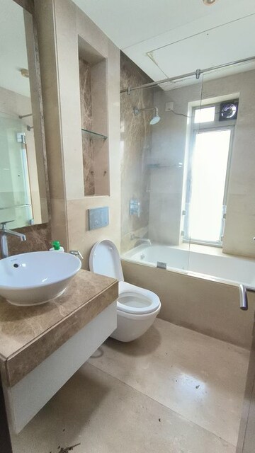 Bathroom in 3 BHK Apartment at Lodha Grandeur, Prabhadevi – for Rent
