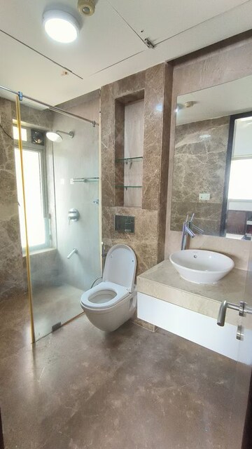 Bathroom in 3 BHK Apartment at Lodha Grandeur, Prabhadevi – for Rent