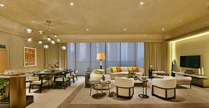 Living Room in 5 BHK Apartment at Rustomjee Crown, Prabhadevi – for Sale