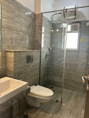 Bathroom in 3 BHK Apartment at K Raheja Heights, Malad East – for Rent