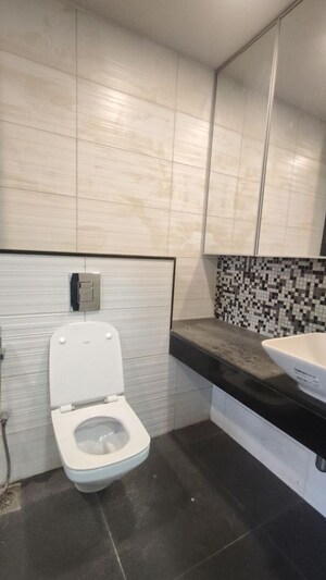 Bathroom in 2 BHK Apartment at Chandak Cornerstone, Worli – for Rent