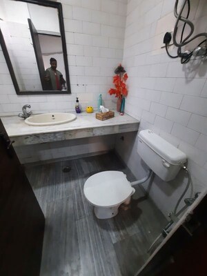 Bathroom in 3 BHK Builder Floor at Malviya Nagar – for Rent