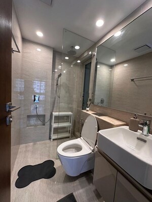 Bathroom in 2 BHK Apartment at Castle Rock, Powai – for Rent