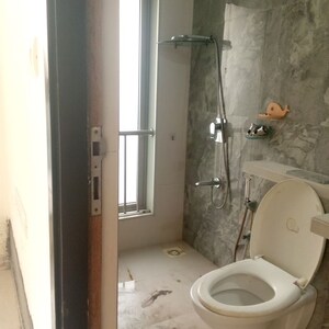 Bathroom in 3 BHK Apartment at The Wadhwa Anmol Fortune, Goregaon West – for Rent