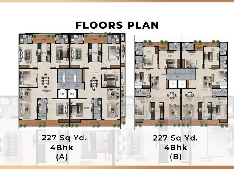 Floor Plan, sector 88a 4 Bedroom 2050 Sq.Ft. Independent House In Sector 88a Gurgaon 9991813