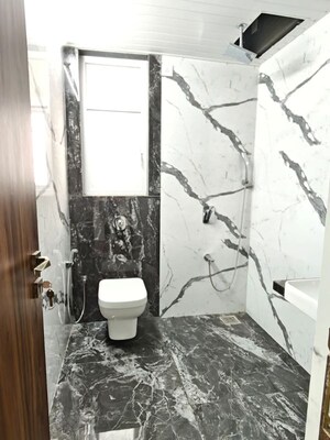 Bathroom in 3 BHK Apartment at Dynamix Shagun Mall Tower, Malad East – for Rent