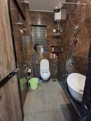 Bathroom in 2 BHK Apartment at Vrindavan CHS Vashi, Sanpada – for Rent