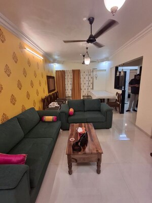 Living Room in 2 BHK Apartment at Vrindavan CHS Vashi, Sanpada – for Rent