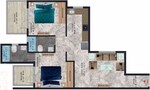 2 BHK 664 Sq.Ft. Apartment in Pareena Om Apartments