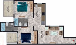 2 BHK Apartment For Sale in Pareena Om Apartments