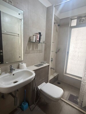 Bathroom in 1 BHK Apartment at Shri Arham Bluz, Andheri West – for Rent