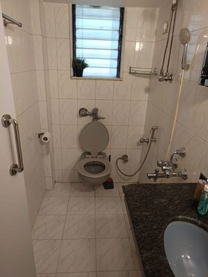 Bathroom in 1 BHK Apartment at Bandra West – for Rent