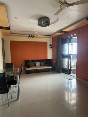 Living Room in 3 BHK Apartment at Mont Vert Tropez, Wakad – for Rent