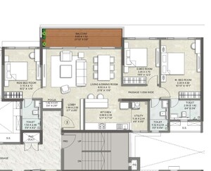 Floor Plan in 3 BHK Apartment at Vadgaon Budruk – for Sale