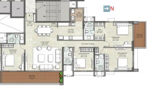 Floor Plan in 3 BHK Apartment at Vadgaon Budruk – for Sale
