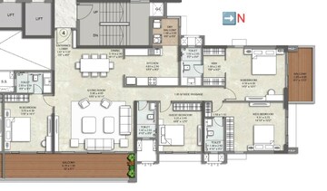 Floor Plan in 3 BHK Apartment at Vadgaon Budruk – for Sale